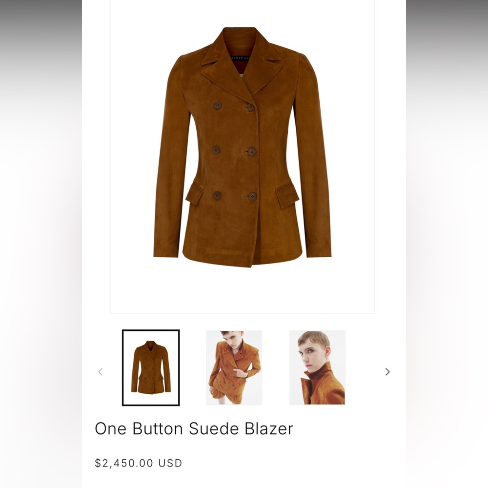 Morgan Taylor Brown Suede Pea Coat